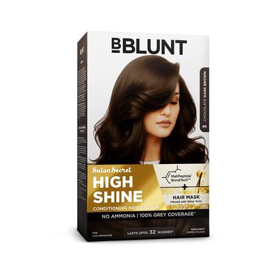 BBLUNT Salon Secret Hochglanz Pflegende Haarfarbe 130g Packung 1 Schokoladen Dunkelbraun Langanhaltend