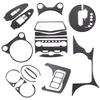 For Nissan 370Z Z34 2009+ Car Soft Carbon Fiber Up Speedometer Dashboard Console Trim Cover Sticker Kit Interior Accessories