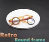 2026New Man Woman Antiblulet, Glasses, Vintage Fashion Versatile Color Blocking Eyeglasses Unisex Circle Blocking Blue Light Eye