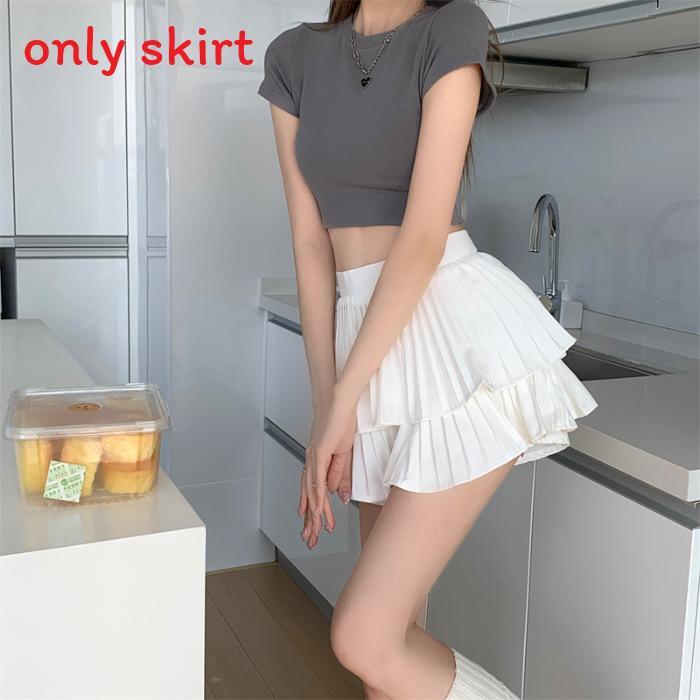 Pleated Mini Skirt With Stretch Polyester For Daily Wear And Dance Practice