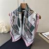 New ethnic- border printed imitation silk square scarf shawl neckerchief high-end neck-tie small square scarf silk