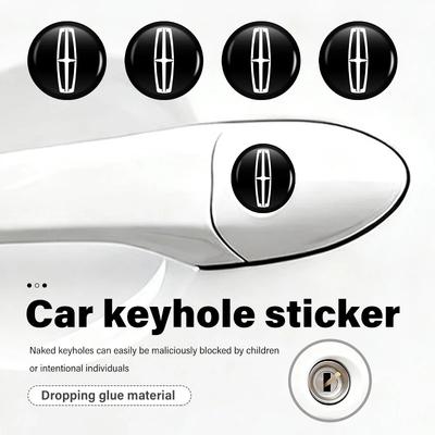 14mm Car Key Stickers Remote Control Keyfob Case Emblem Decorat Accessory For Lincoln MKZ MKX Navigator Aviator Nautilus Zj5
