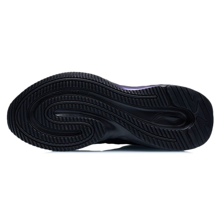 Li Ning Cloud Shield Fashion Abrasion Resistant Breathable Low Top Running Shoes Men's Black Blue AGLR233-2
