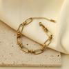 Trend Accessories Fashion Stainless Steel Bracelet Hollow Round Versatile Titanium Steel Light Luxury Women'S Jewelry