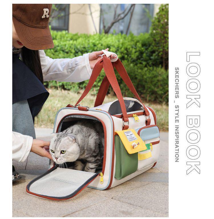 Large Capacity Breathable Pet Backpack & Shoulder Bag - Comfortable, Scratch-Resistant, Portable Outdoor Pet Carrier