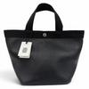 Excellent Herve Chapelier Luxe Boat-Shaped Tote Bag M Black 707Gold Plated Used