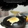 25 cm gjutjärnspanna för crêpes och pannkakor med lock