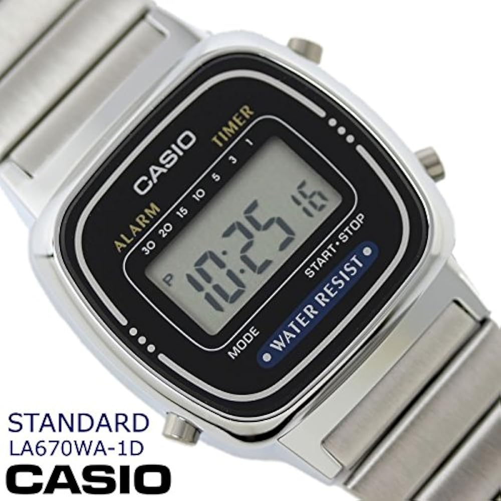 [Casio] CASIO Women's Watch Standard Digital LA670WA-1D Silver Black [Parallel Imported Product]