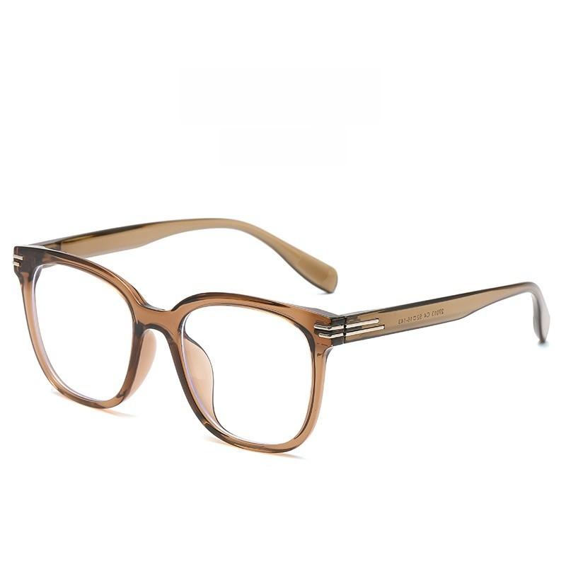 Tr90 Unisex Blue Light Blocking Square Glasses With Resin Frame For Office And Casual Wear
