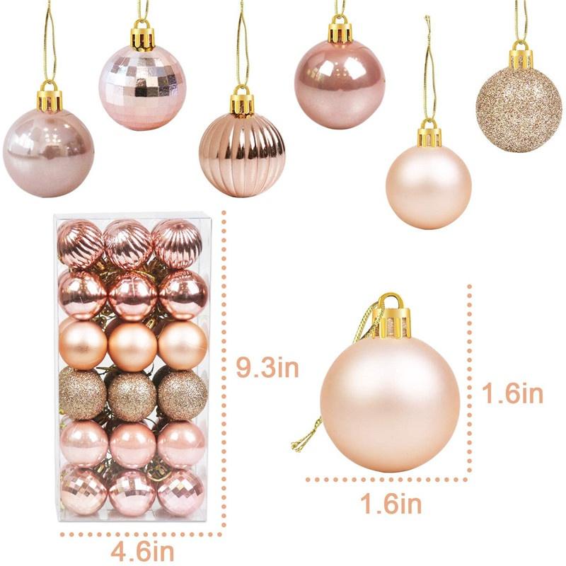 NEW 36Pcs Christmas Tree Hanging Balls Baubles Ornaments for Party Supplies Holiday Decorations