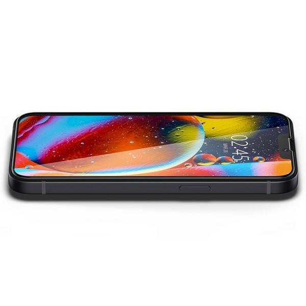 Szkło hartowane do iPhone 13 Spigen Czarna ramka