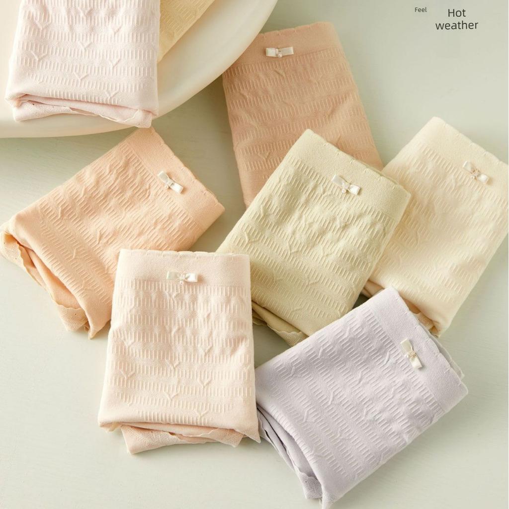 Damen Frühling und Sommer Neue Leichte und Bequeme Atmungsaktive Dreieck-Slips mit Mittlerem Bund