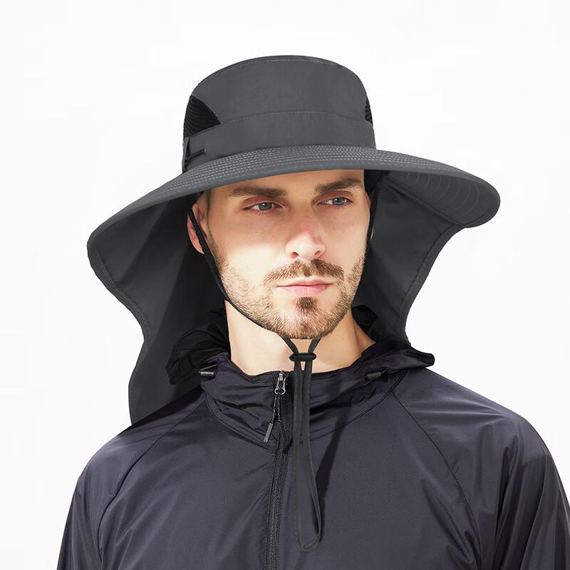 Outdoor Wide Brim Sun Protection Fisherman Hat with Neck Flap