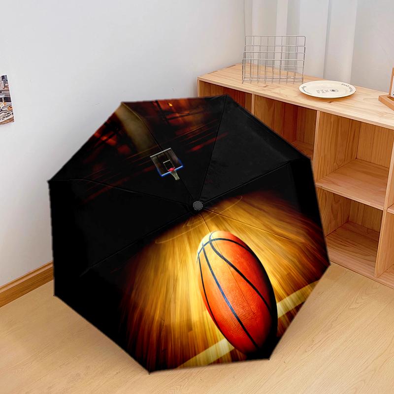 1PC basketball sport Umbrella Portable Folding Umbrella Iron Frame Hole Bone Structure Outdoor Home Umbrella A7