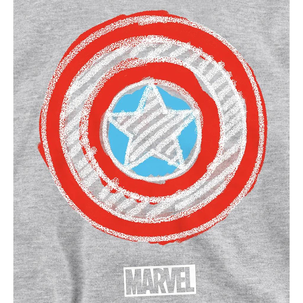 Captain America Childrens/Kids Chalk Board Heather Pullover Hoodie