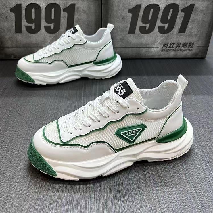 Klobiger Sneaker für Herren Sommer Mesh Atmungsaktiv Luxus Laufschuhe Mode Gestreiftes Design Casual Zapatillas Sports Sneakers