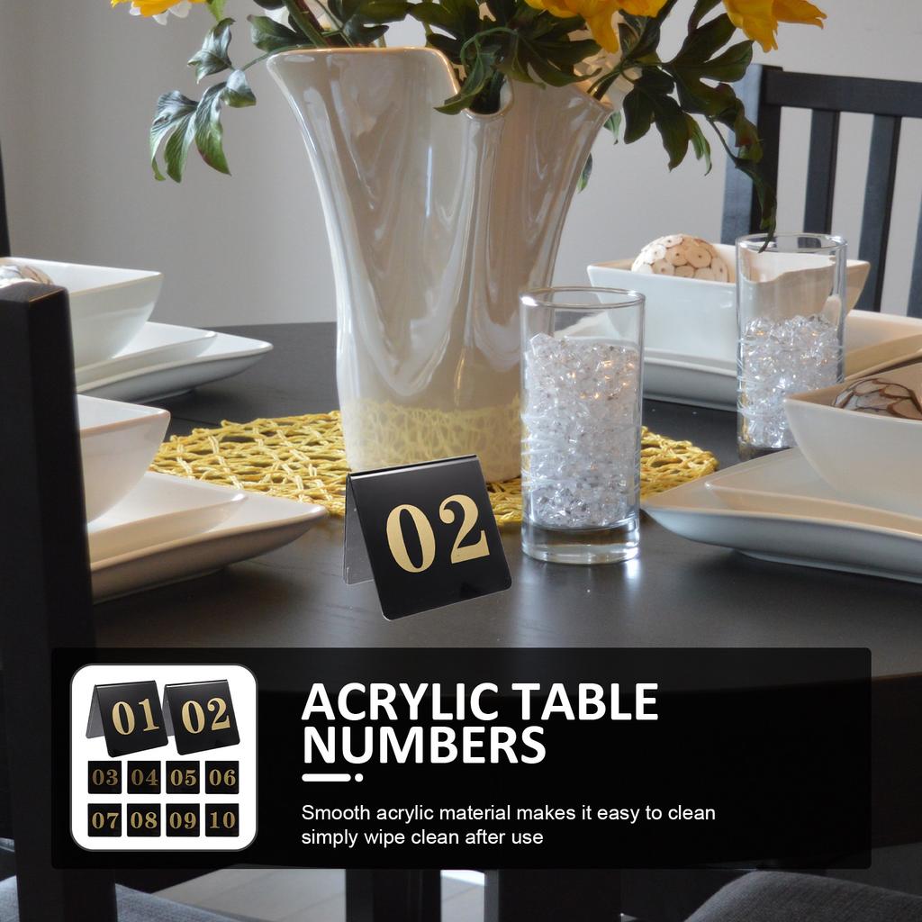 10 sztuk Akrylowe Numerki na Stół Dwustronne Przezroczyste Wesela Przyjęcia Bankiety Restauracja Karty z Numerami Miejsc Table Numbers