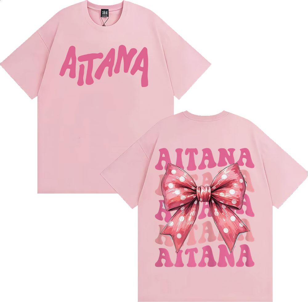 Sängerin Aitana Cuarto Azul Schmetterling Grafik T-Shirt Herren Damen Harajuku Ästhetik Streetwear T-Shirts Baumwolle Lässig Locker T-Shirt