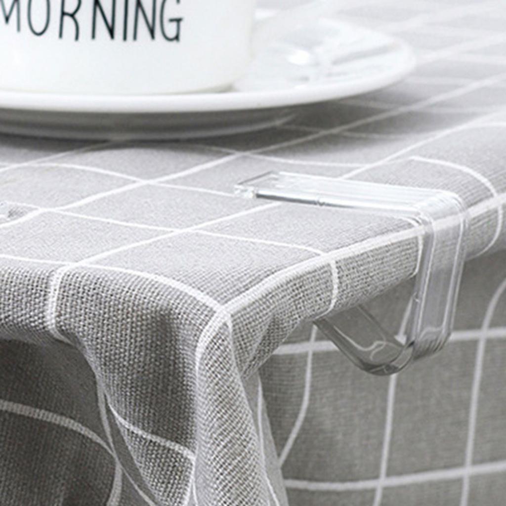 Transparent Tablecloth Fasteners Perfect for Any Occasion and Home Use Pack of 4 Restaurant Dining Room Table Cloth