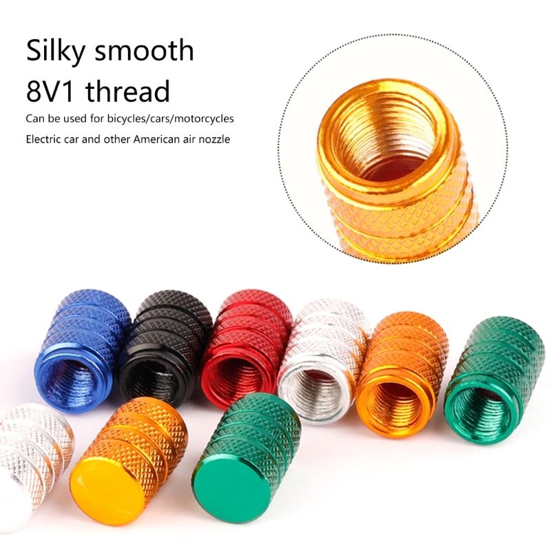 Set di tappi valvola in alluminio Coprivalvole universali per pneumatici Tappi valvola per moto Installazione semplice per migliorare la protezione dell'auto