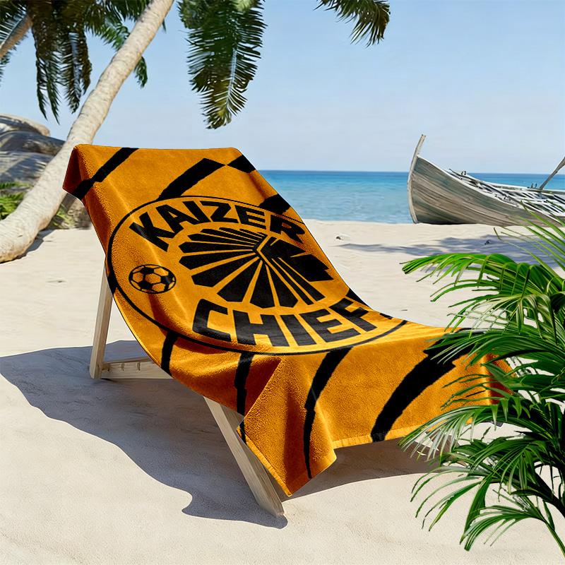 Kaizer Chiefs Print Beach Towel, Large Soft Quick Dry Towel for Beach Camping Swimming