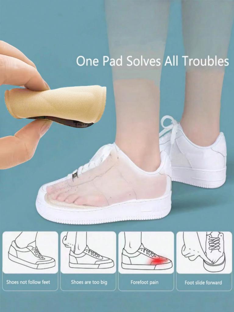 1-4Pirs High Heel Foot Cushions Forefoot Anti-Slip Insole Breathable Shoes Women Protection Foot Pad Supports Inserts