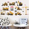 Cartoon cars children room wall stickers for kids room boy bedroom wall decals window poster 3D car wall sticker wallpaper