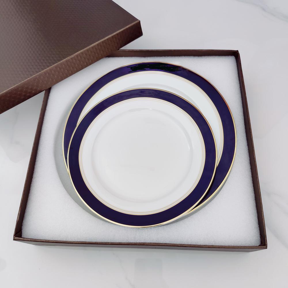 European Light Luxury Fashion Afternoon Tea Coffee Set Blue Phnom Penh Bone China Double Cup Saucer Office Water Cup Fruit Plate