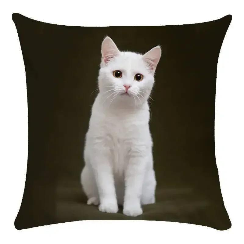 Home Decor Animal Cute Cat Print Pillow Cover Cushion Cover Living Room Accessories
