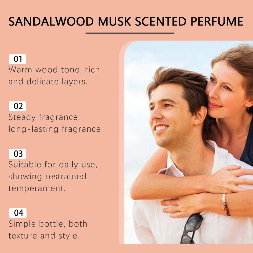 Sandalwood Charm Perfume Enhances Appeal And Leaves A Long-lasting Scent, 50ml