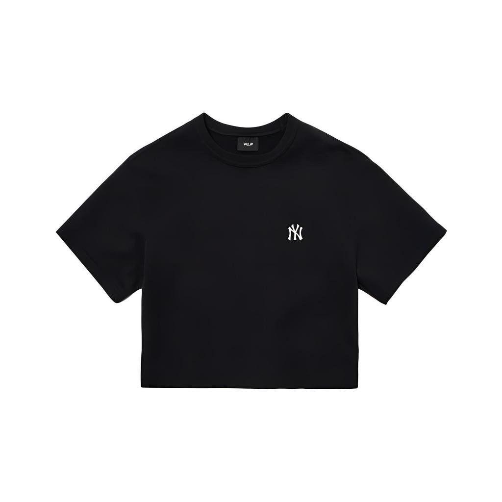 MLB Basic Short Summer Breathable High-Value Classic Short Sleeve T-Shirt Women T-Shirts Black 3FTS10023-50BKS