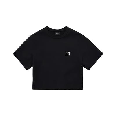 MLB Basic Short Summer Breathable High-Value Classic Short Sleeve T-Shirt Women T-Shirts Black 3FTS10023-50BKS