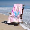 Magical Pink Unicorn Beach Towel Flat Print Soft Quick Dry Bath Towel for Kids Girls Gift Summer Outdoor Pool Travel Blanket