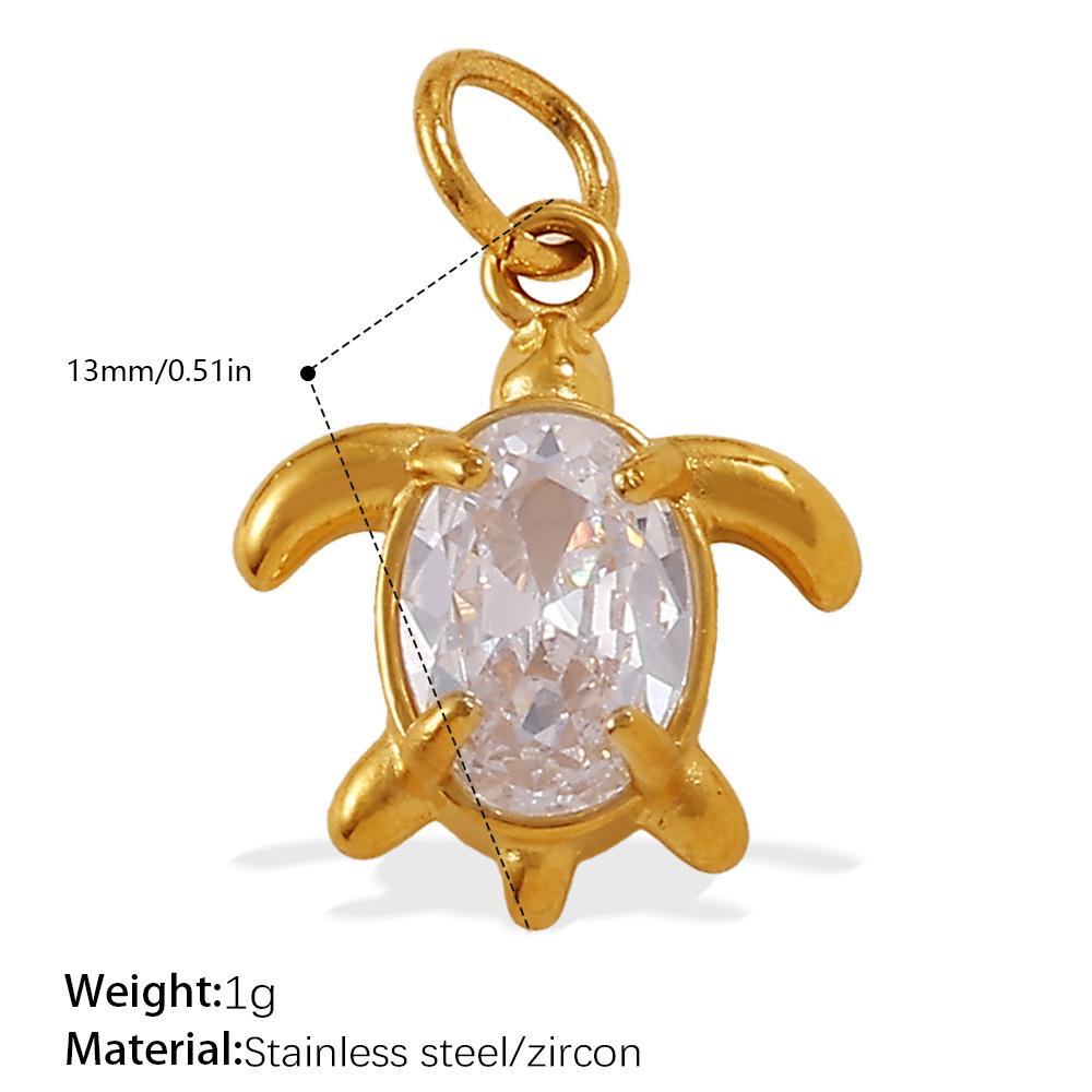 Ocean Element Conch Shell Pendant Accessories Stainless Steel Gold-Plated Beach Wind Accessories