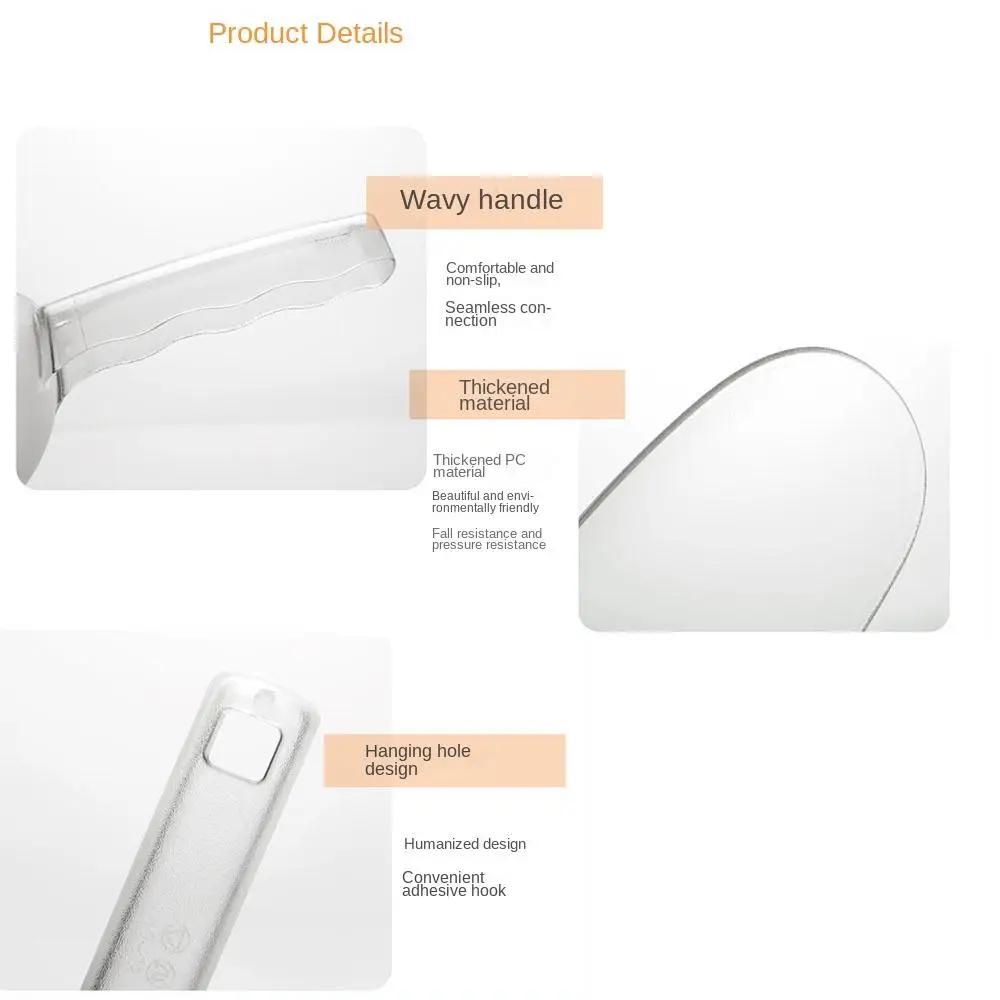Clear Plastic Ice Scoops Transparent Mini Ice Shovel Circular/Square Mouth Dry Goods Shovel Multifunctional
