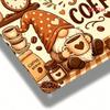 Vintage Gnome Coffee Tin Sign, Checkered Bar Kitchen Wall Art, Retro Farmhouse Decor, 7.87x11.81 In