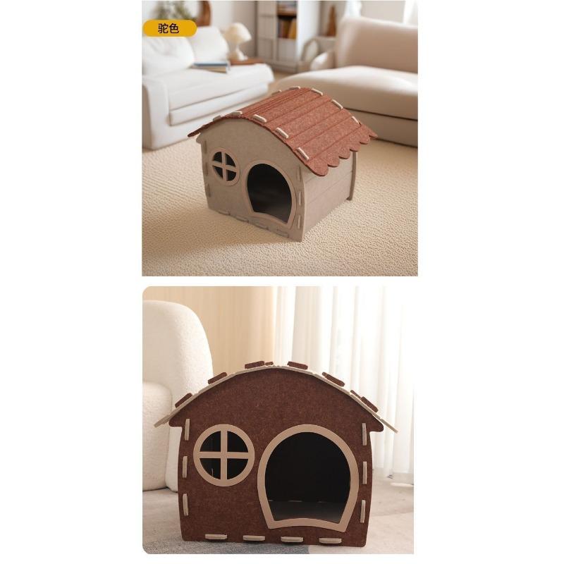 Multifunctional Semi Enclosed Wear Resistant Felt Cat Bed Cat Tunnel For All Seasons
