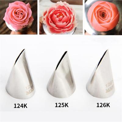 3 pezzi ugelli petalo di rosa ugello per pasticceria in acciaio inossidabile ugello per decorazione torta fondente ugello per glassa di pasticceria