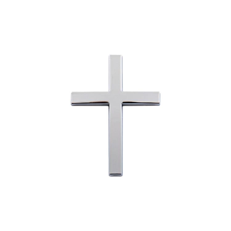 3D Christ Crosses Badge Car Exterior Decoration Emblems Badges Sticker Adhesive Metal Crosses Decal for Vehicle Truck