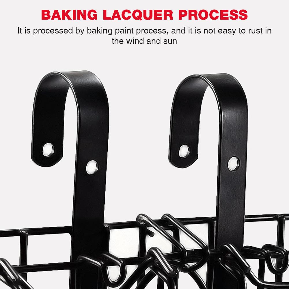 Metal Wire Ebike Basket Rust Proof Quick Release Frame Basket Non-Slip Fold-Up Bike Cargo Rack for Outdoor Cycling Travel Basket