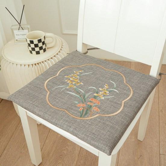 Floral Linen Chair Pads Chair Pads Barnett Home Decor Seat
