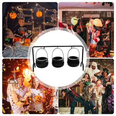 Halloweenský kotlík 3 kusy Halloweenské servírovací misky na bonbony Sváteční nádobí Kbelík na bonbony Pro každodenní vnitřní venkovní kuchyň obývací