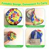 [12pcs Sticky Ball Dart] 12pcs Colorful Sticky Ball Dart Board Set|Vibrant Indoor/Outdoor Party Game,Foldable and Portable for Fun Family Interactions