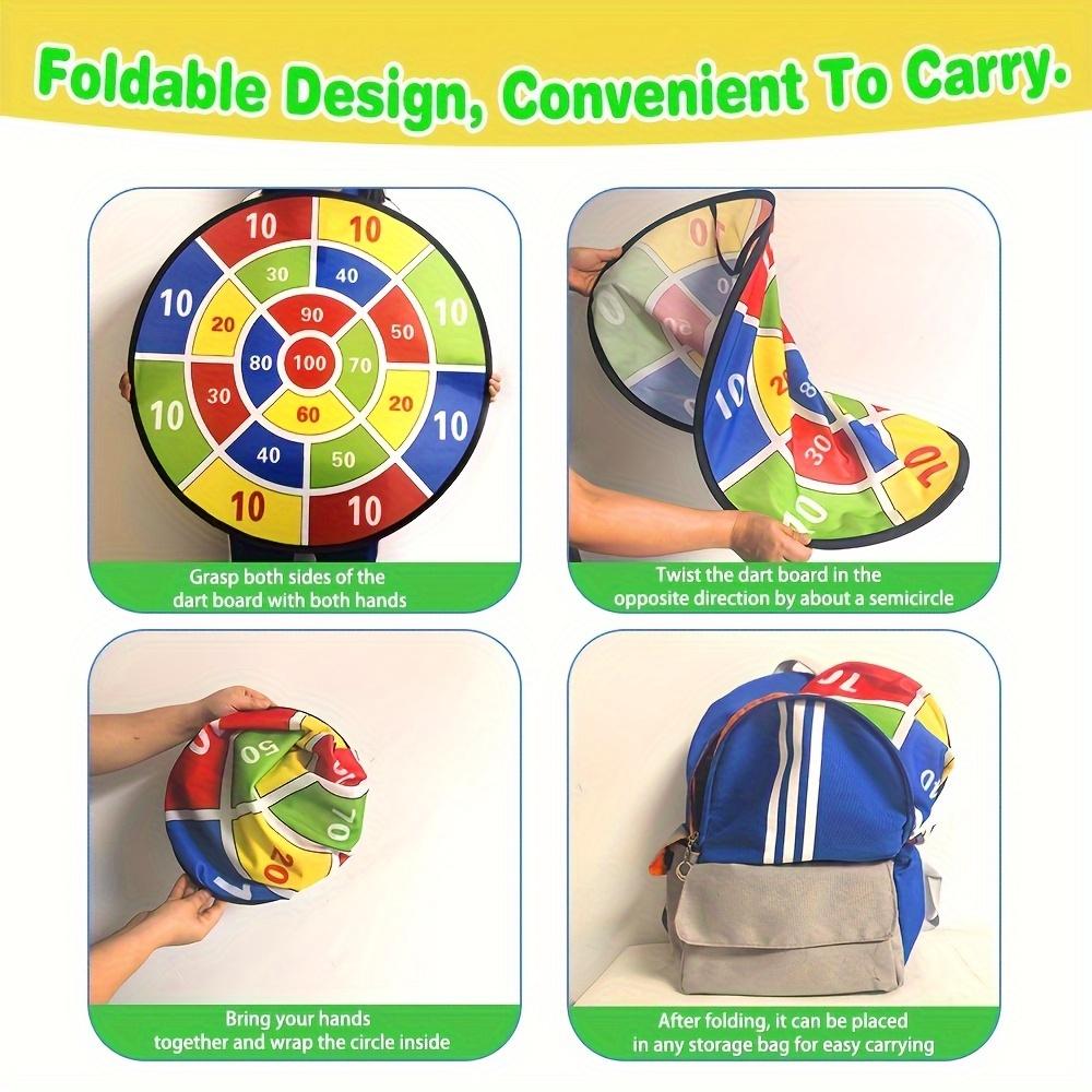 [12pcs Sticky Ball Dart] 12pcs Colorful Sticky Ball Dart Board Set|Vibrant Indoor/Outdoor Party Game,Foldable and Portable for Fun Family Interactions