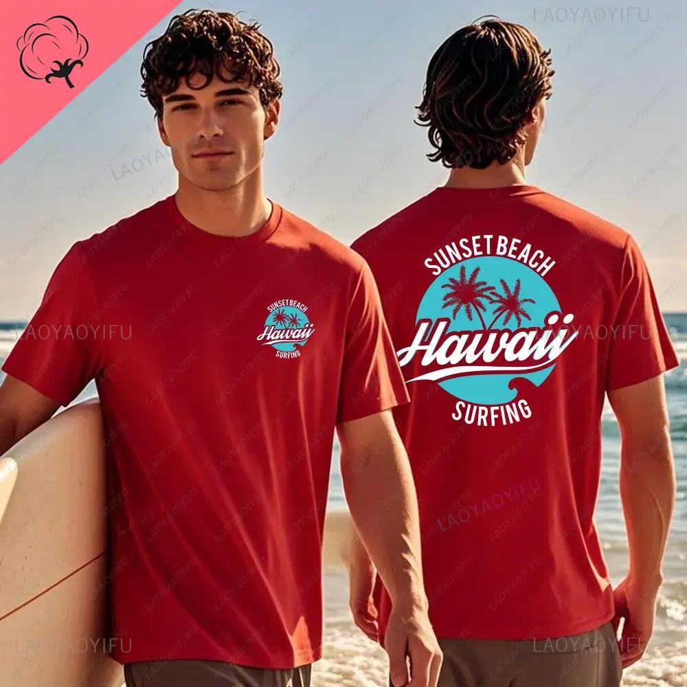 Hawaiian Traditions North Shore Hawaii Surfing Men Women White High Qulaty Cotton Tshirt Comfortable Beachstyle Surf Tee Tops