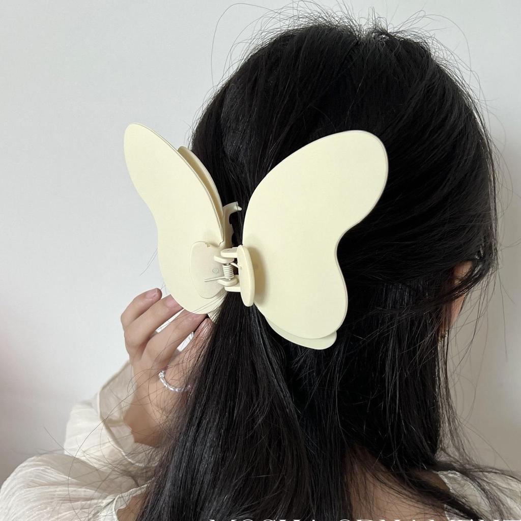 9 Farben Haarspange Übergroßer Schmetterling Einfarbig Haarspangen Frauen Kreative Haarspangen Pferdeschwanz Hai-Klammern Haarschmuck