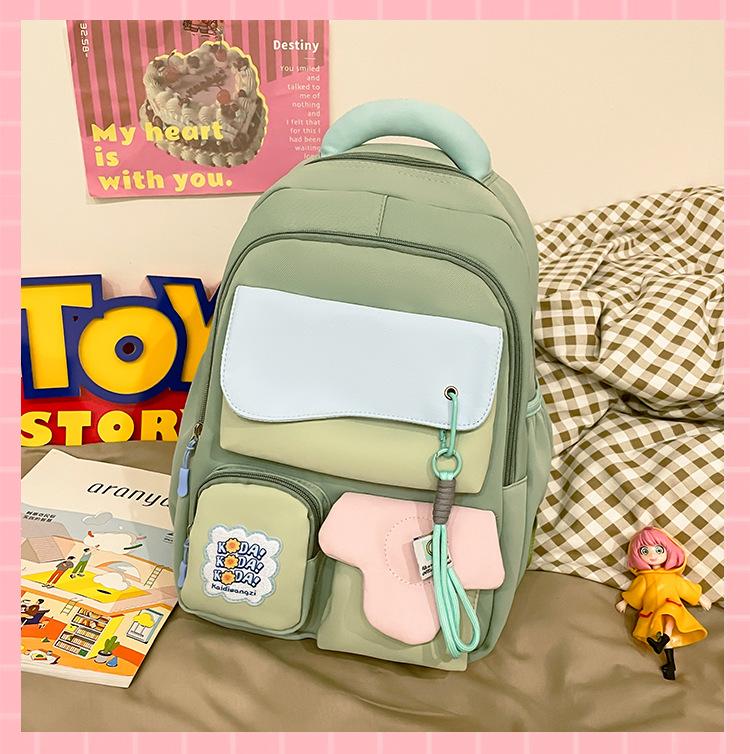 School Bag New Summer Dopamine Sweet Soft Girl Backpack Japanese Style Backpack Academy Style High Appearance Backpack for Middle School Students