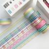 5m/Rolle 6 Rollen Washi Tape Set Bonbonfarben Dekobänder Für DIY Basteln Verpacken Scrapbook