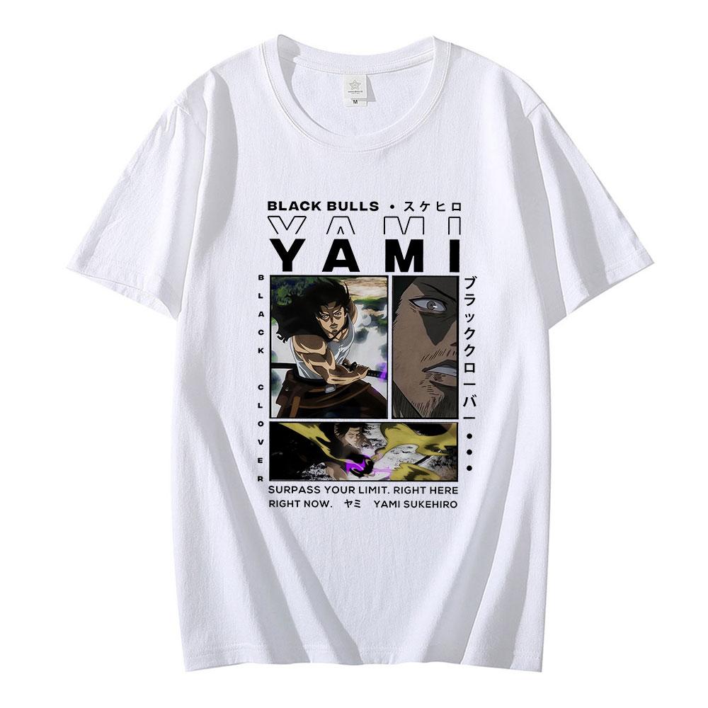 

Аниме Чёрный Клевер Ями Сукэхиро Принт Футболка Мужская Женская Летняя Футболка с Круглым Вырезом Высококачественная Хлопковая Футболка Харадзюку Мужская Футболка 4XL