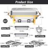 Chafing Dishes for Buffet 8 Qt High Grade Chafing Dish Buffet Set Rolled-Edge Design Food Warmers for Parties Buffet Wedding Bi